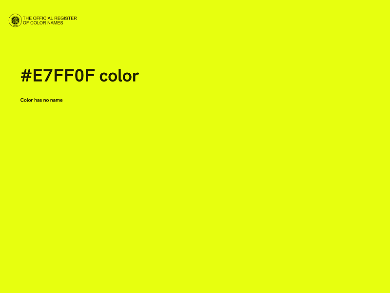 #E7FF0F color image