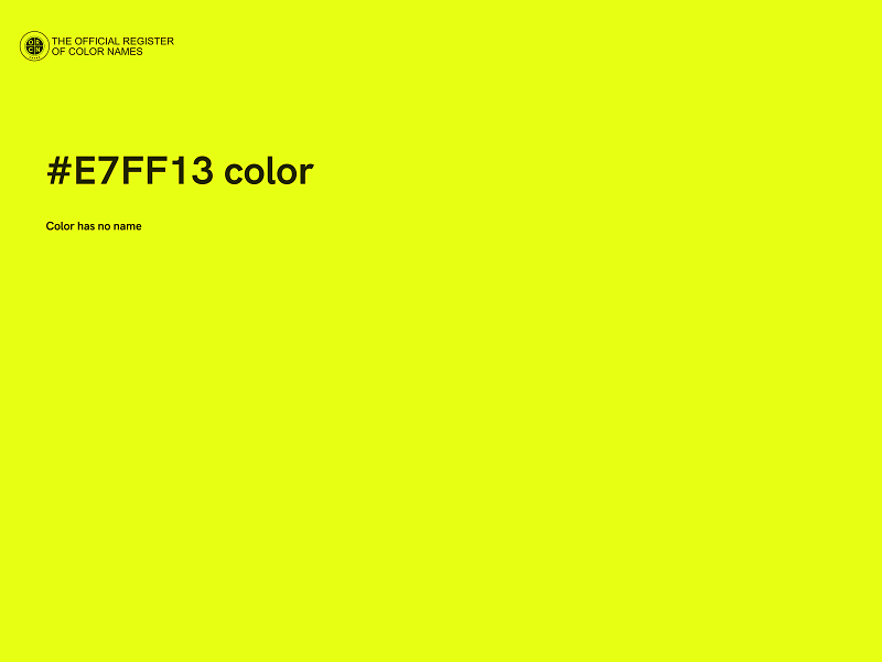 #E7FF13 color image