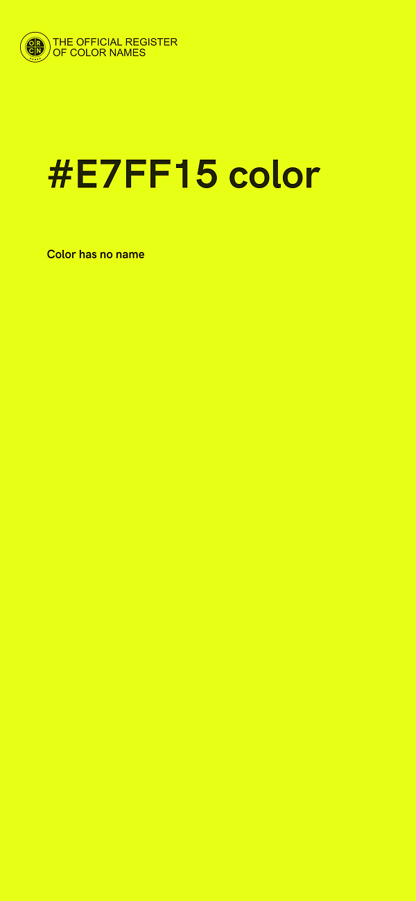 #E7FF15 color image