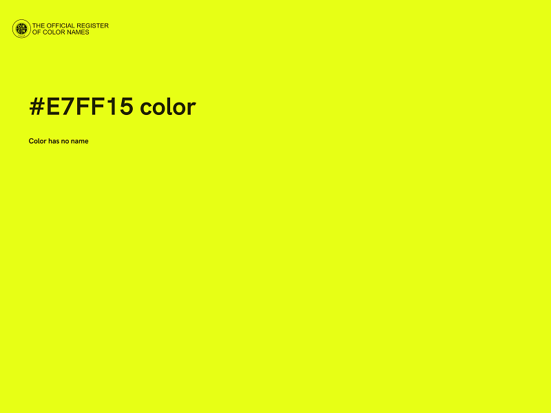 #E7FF15 color image