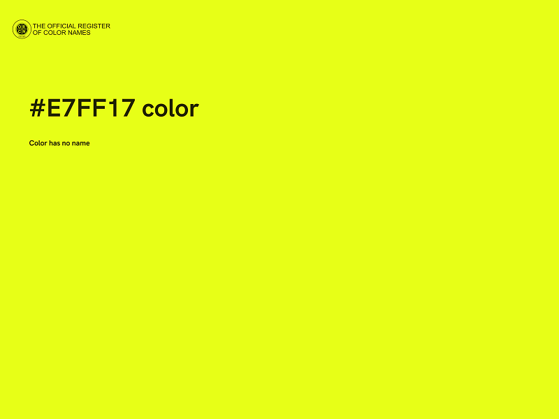 #E7FF17 color image