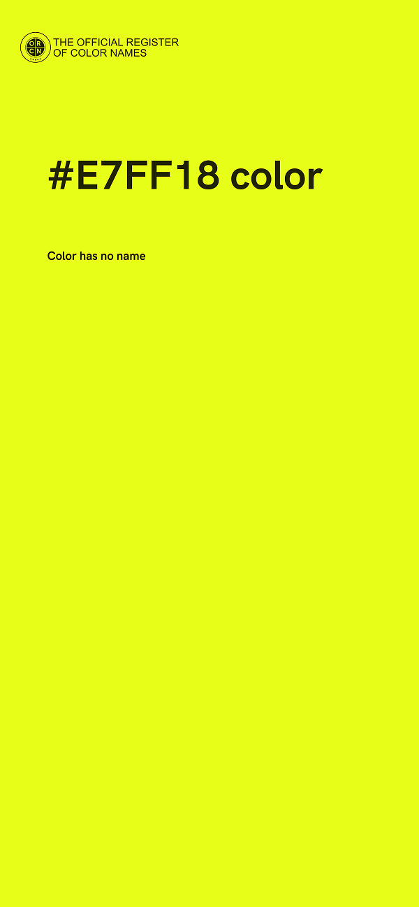 #E7FF18 color image