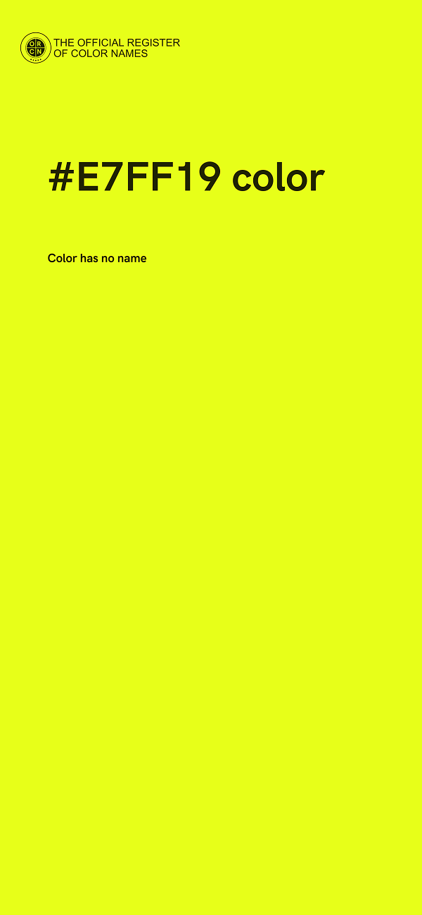 #E7FF19 color image