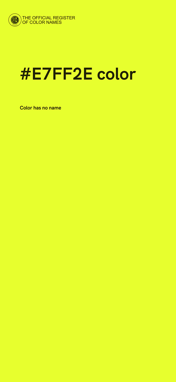 #E7FF2E color image