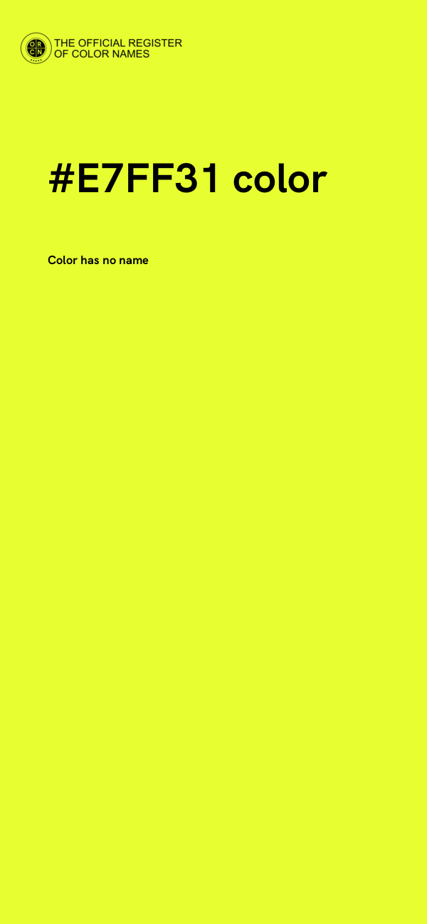 #E7FF31 color image