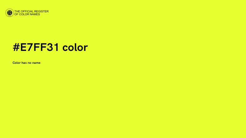 #E7FF31 color image