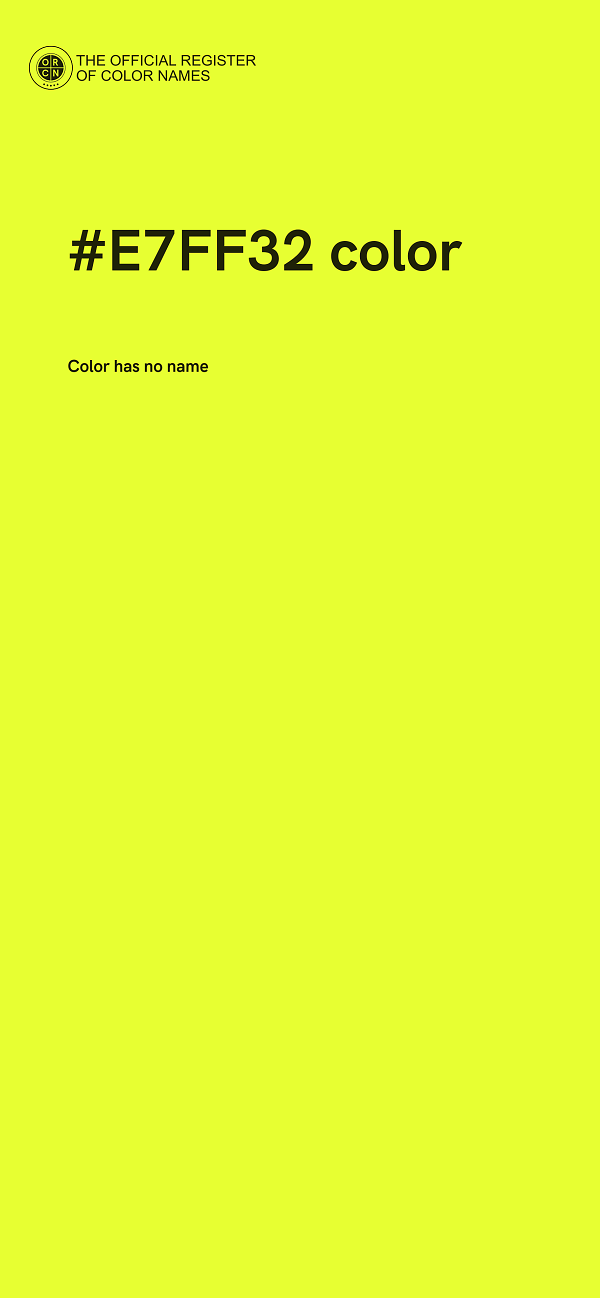 #E7FF32 color image
