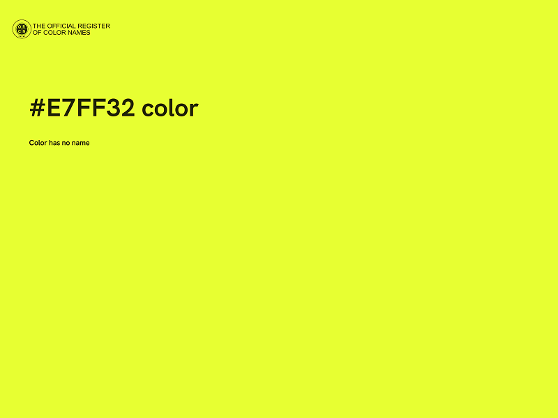#E7FF32 color image
