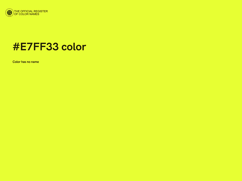 #E7FF33 color image