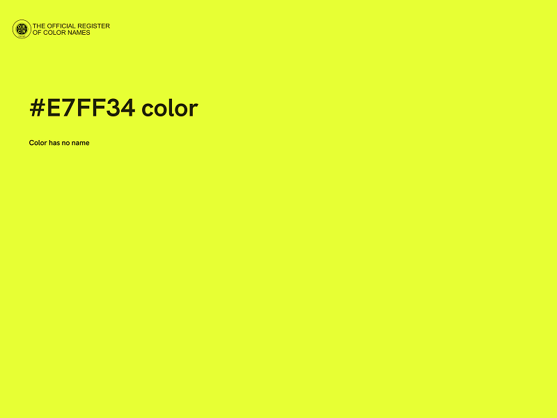 #E7FF34 color image