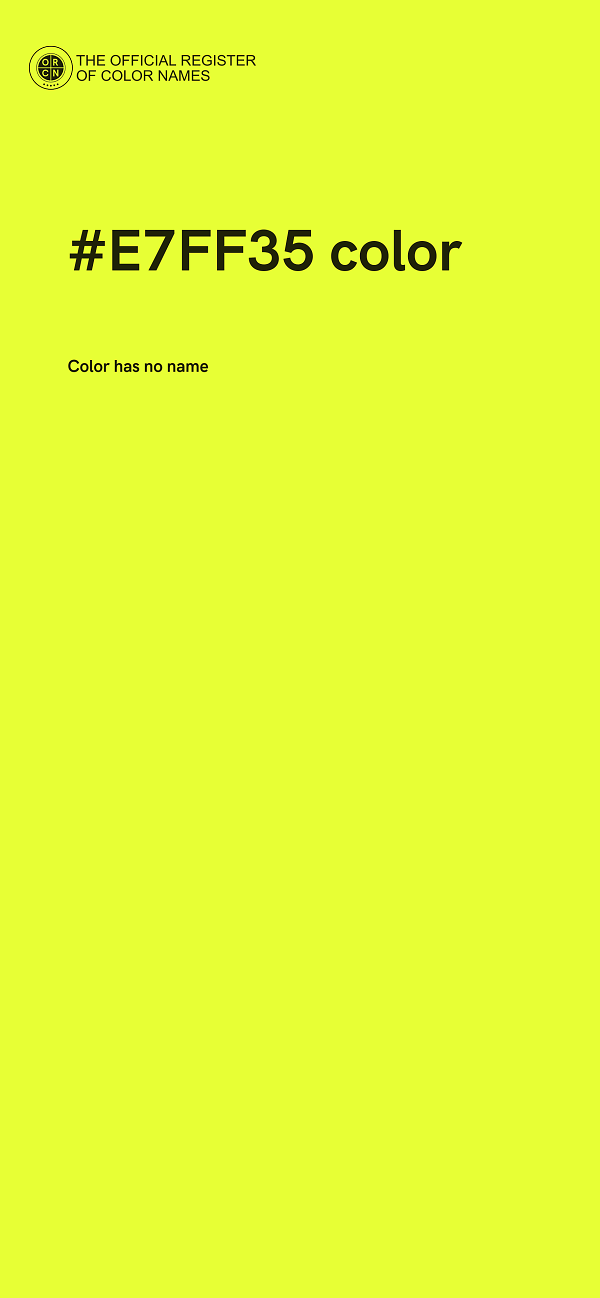 #E7FF35 color image