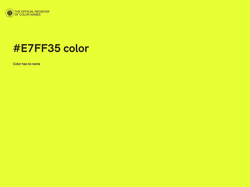 #E7FF35 color image