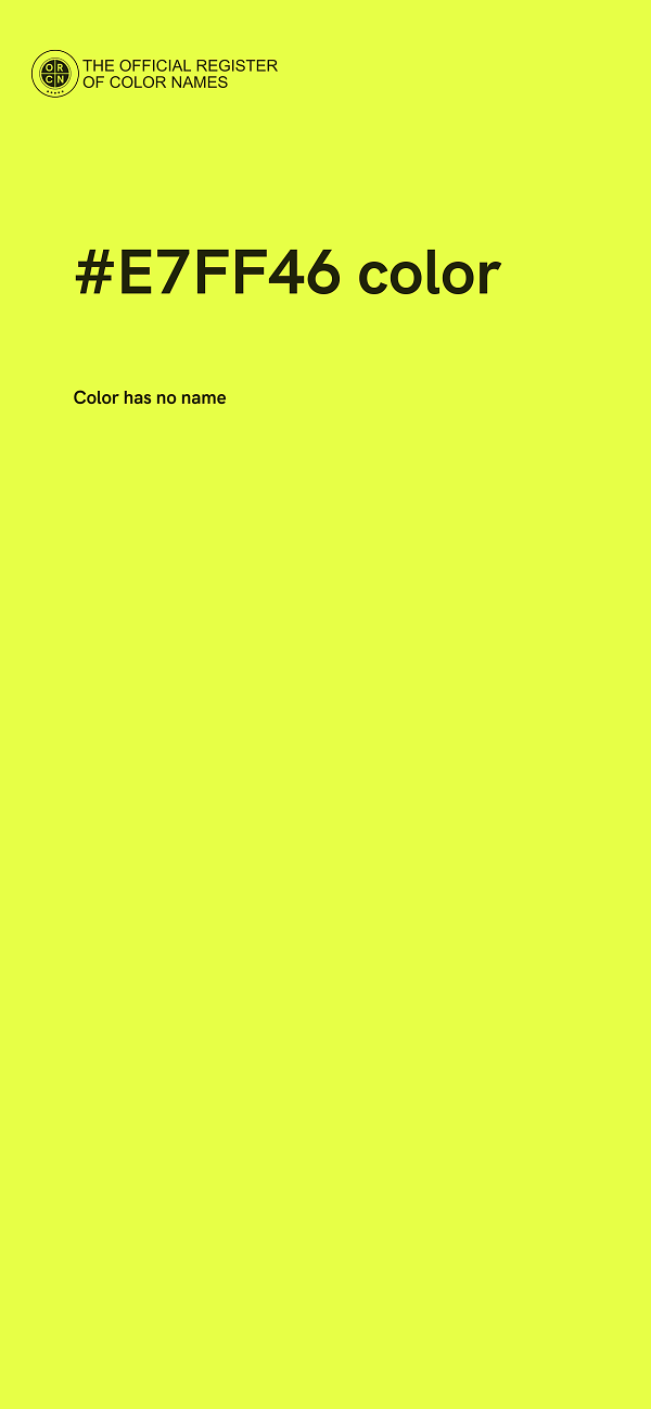 #E7FF46 color image