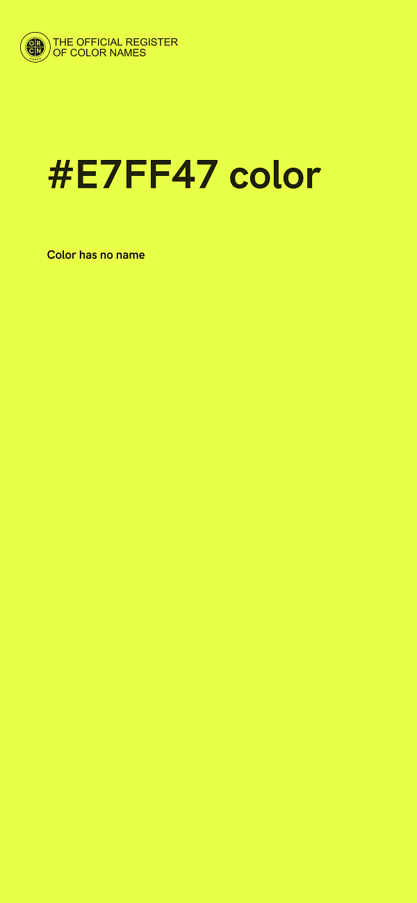 #E7FF47 color image