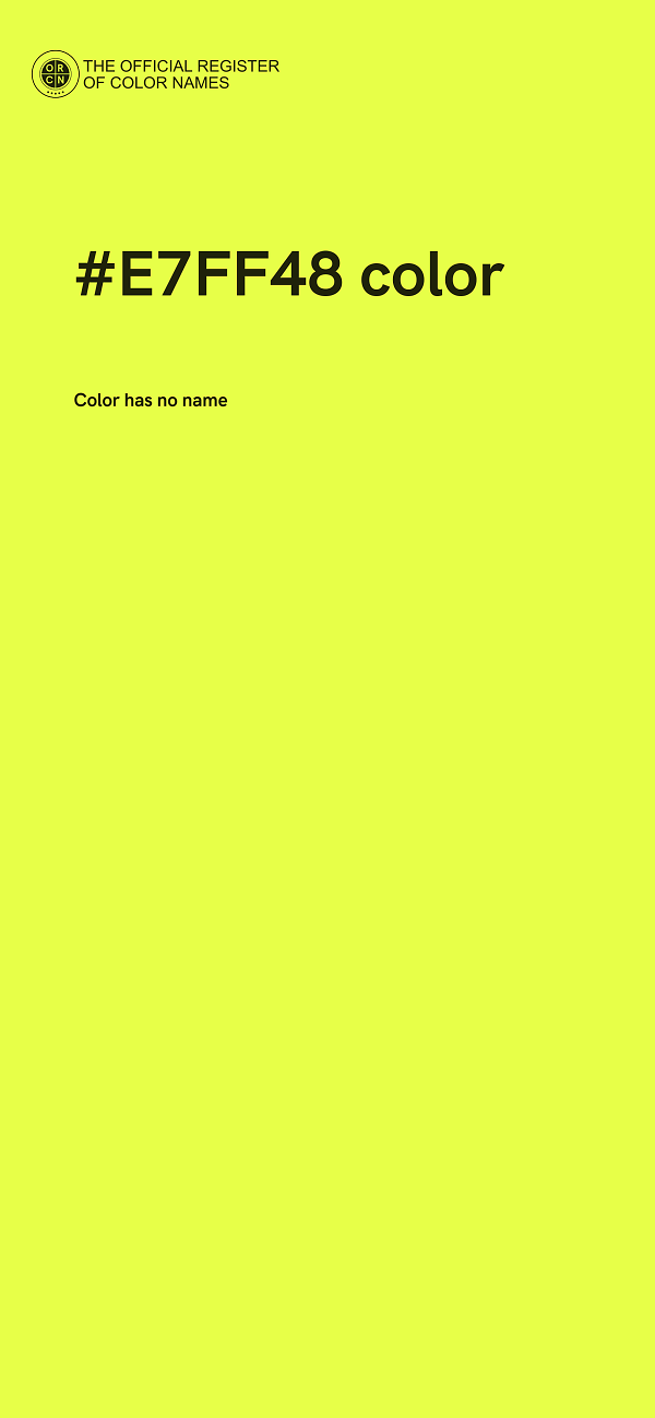 #E7FF48 color image