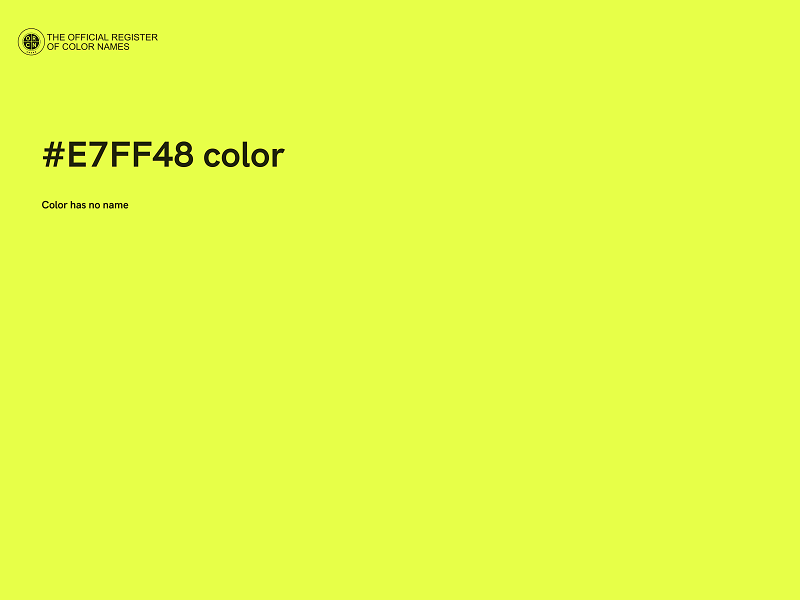 #E7FF48 color image