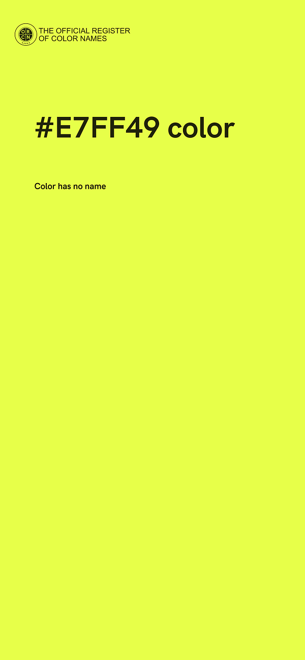 #E7FF49 color image