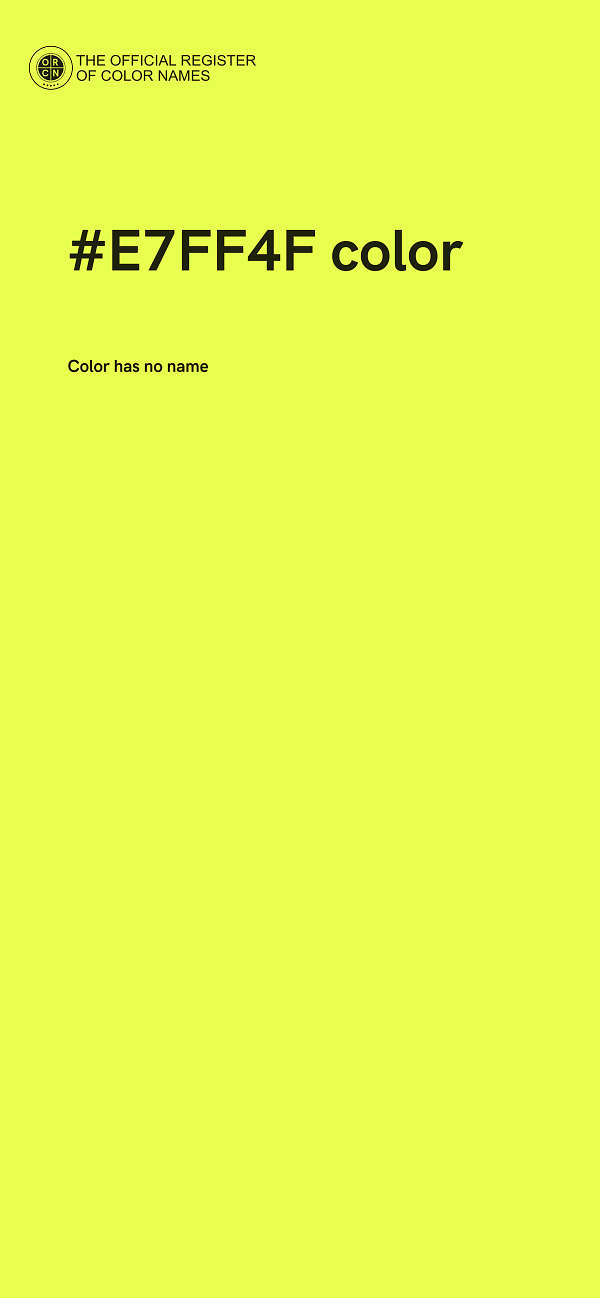 #E7FF4F color image