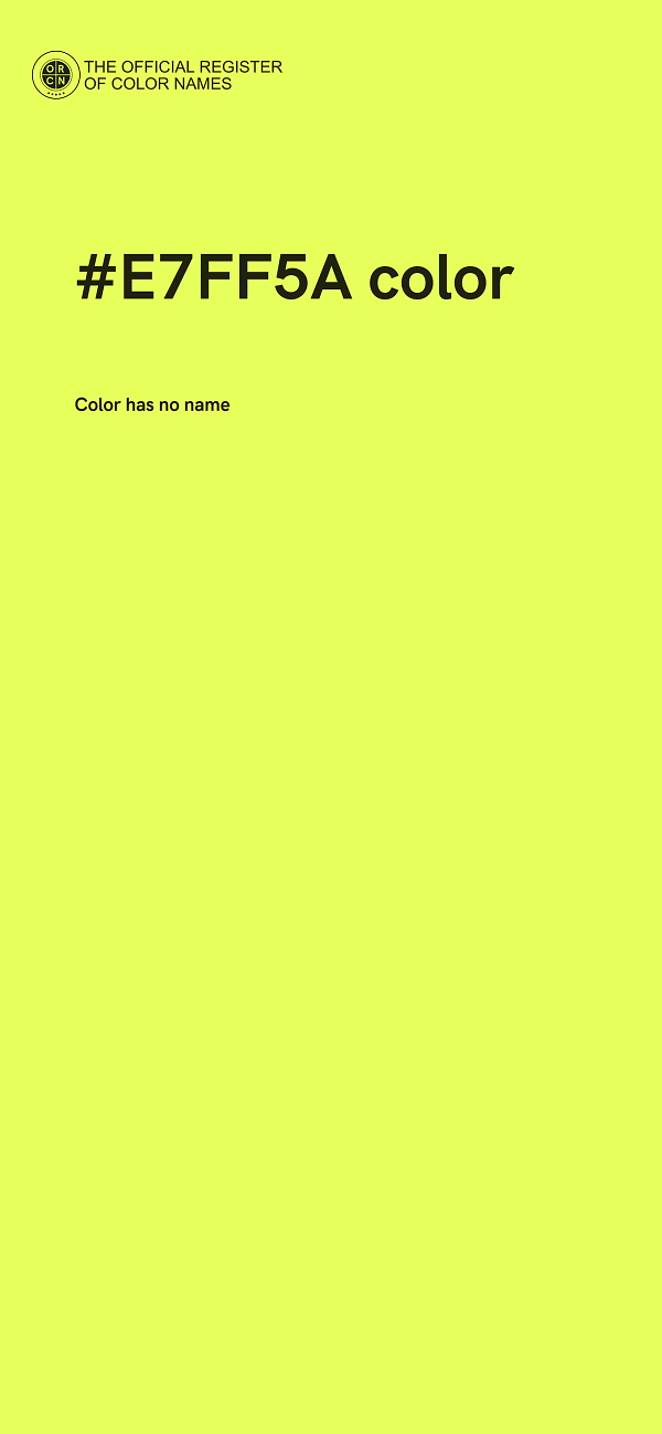 #E7FF5A color image