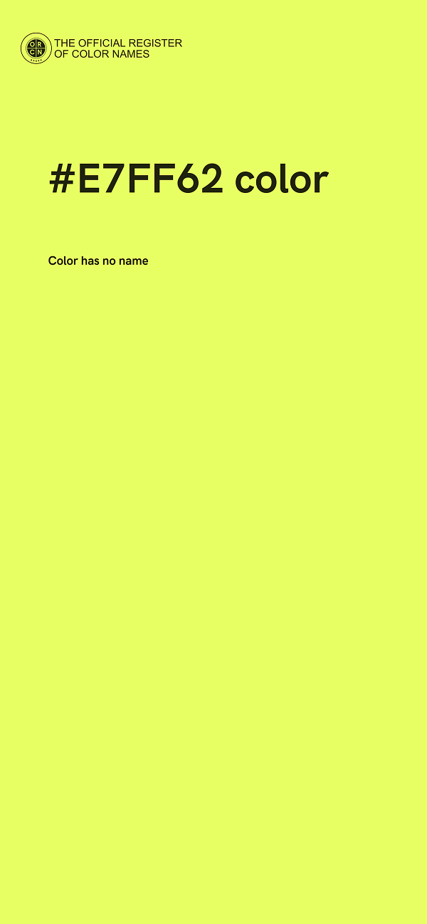 #E7FF62 color image