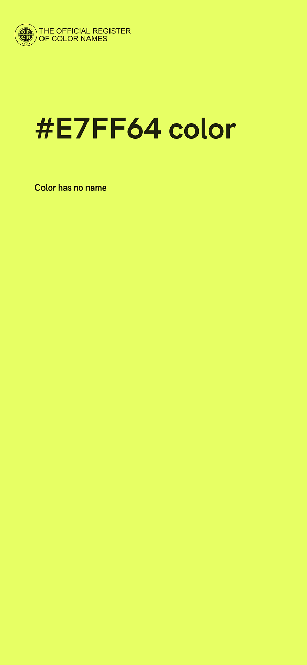#E7FF64 color image
