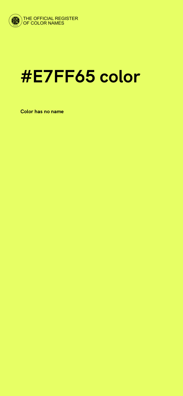 #E7FF65 color image