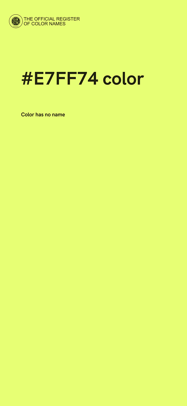 #E7FF74 color image