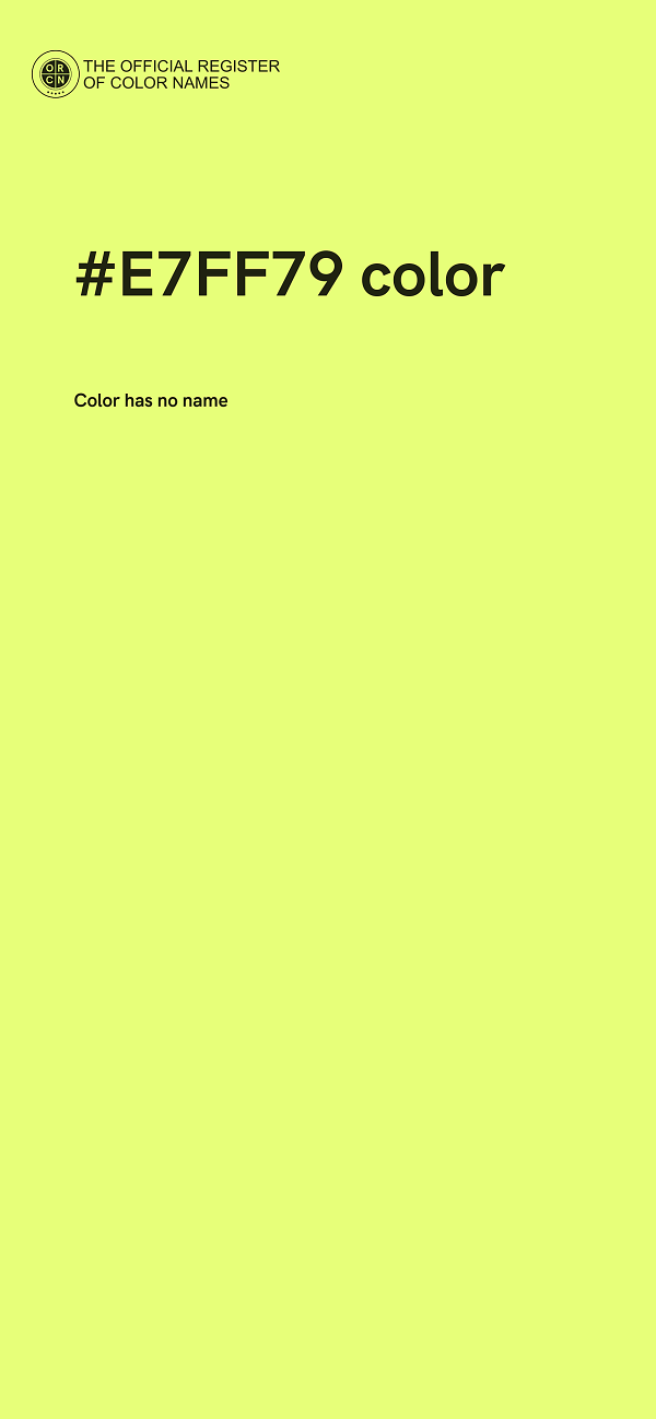 #E7FF79 color image