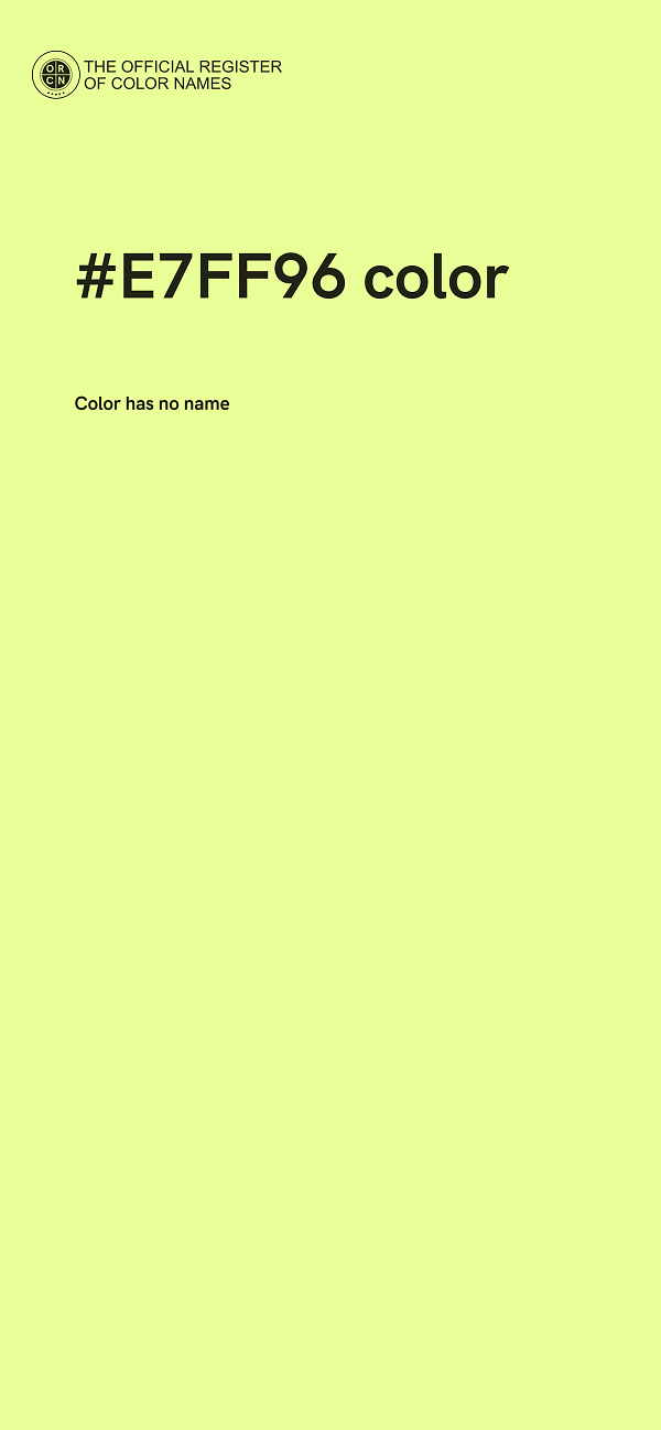 #E7FF96 color image