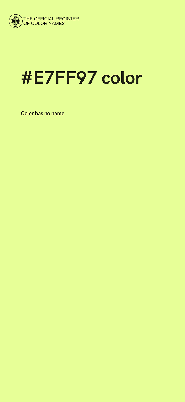 #E7FF97 color image