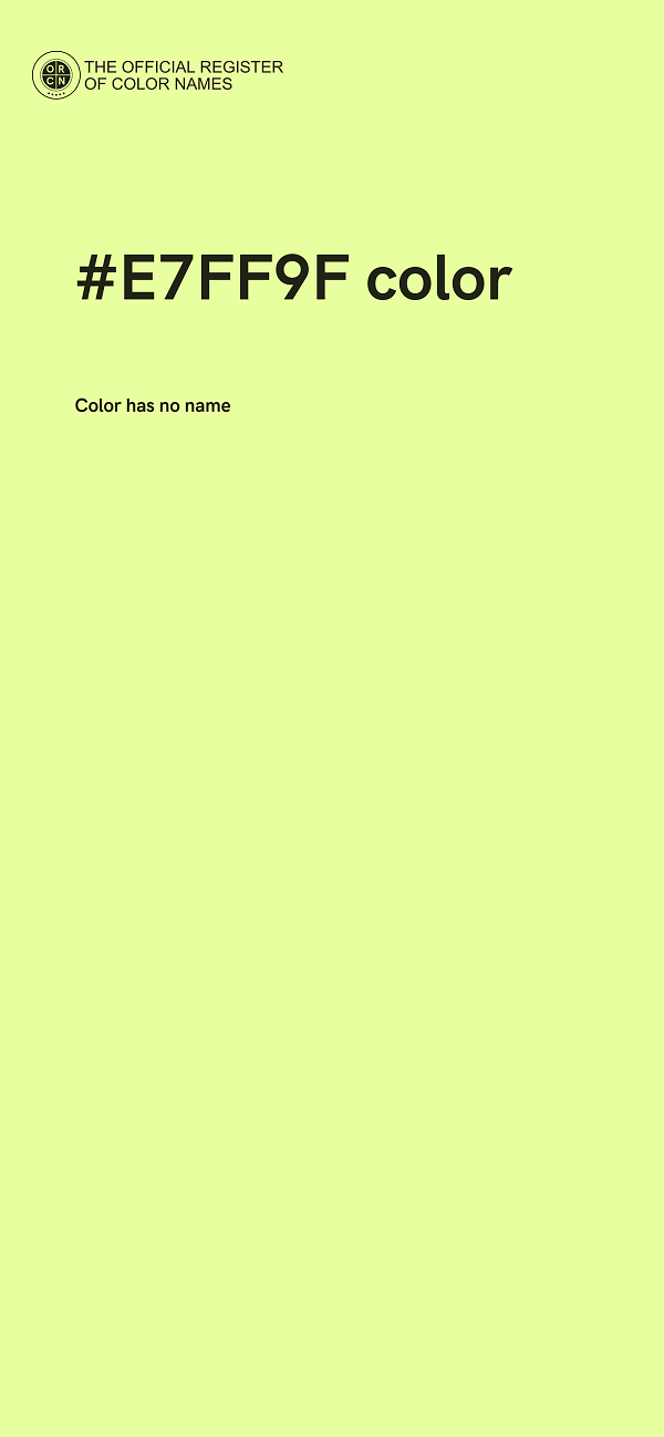 #E7FF9F color image