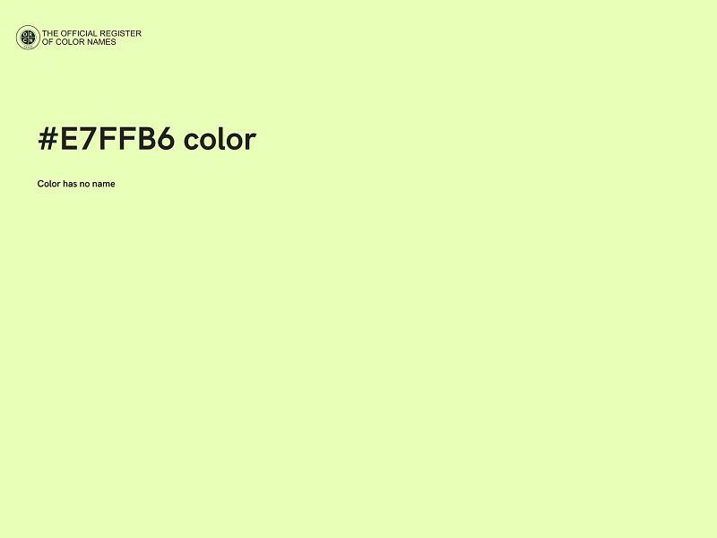 #E7FFB6 color image