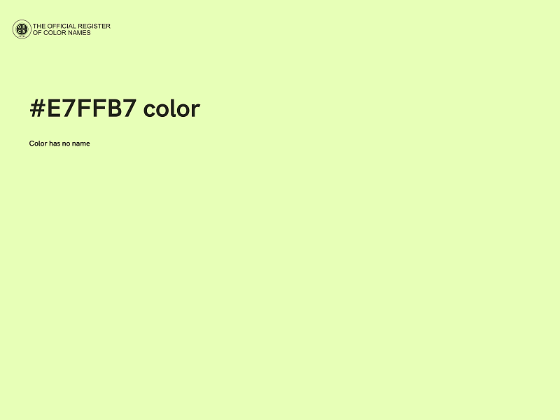 #E7FFB7 color image