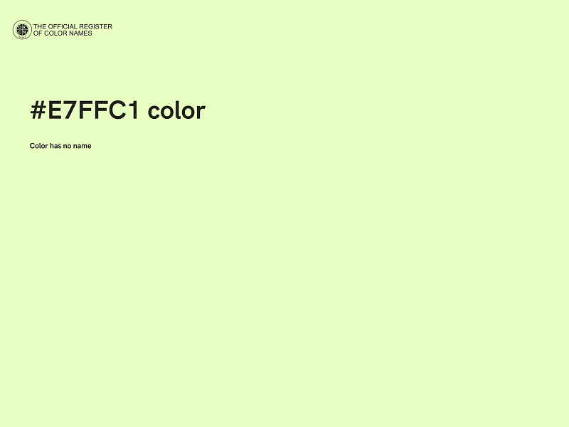 #E7FFC1 color image