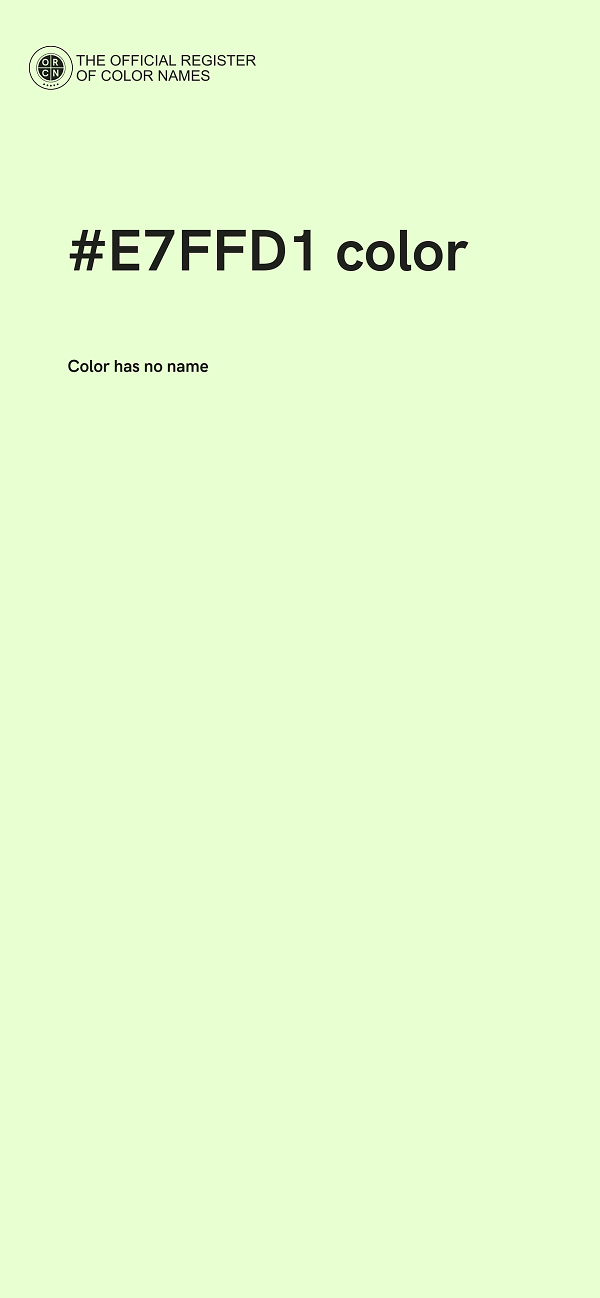 #E7FFD1 color image