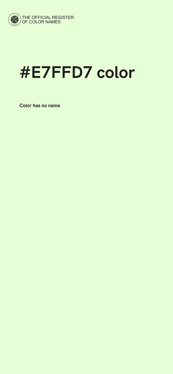 #E7FFD7 color image
