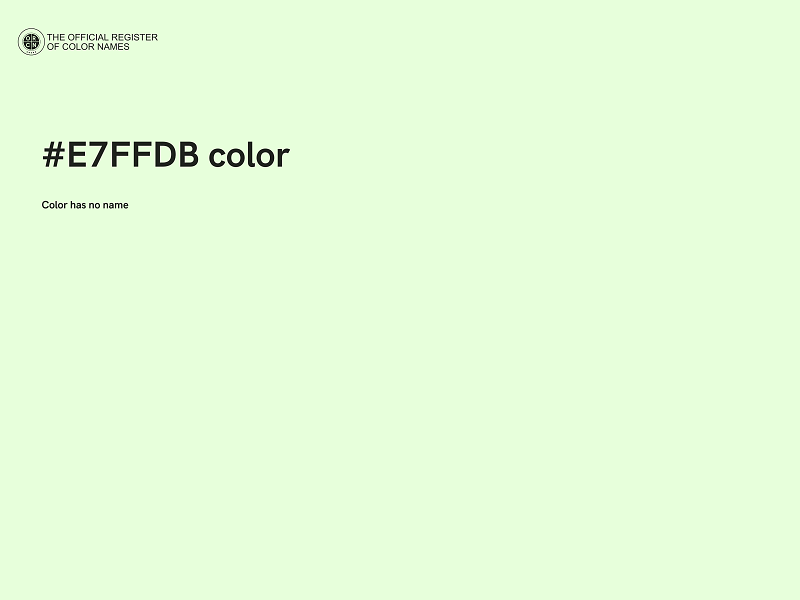 #E7FFDB color image