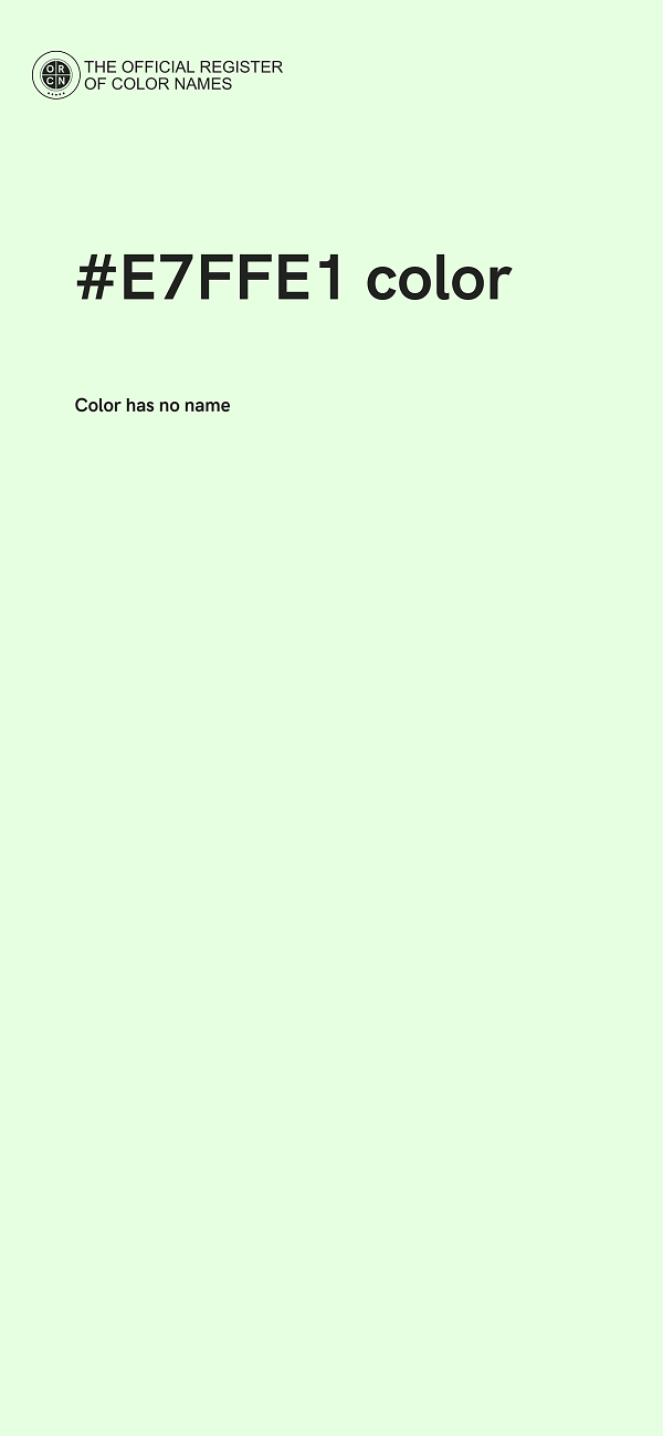 #E7FFE1 color image