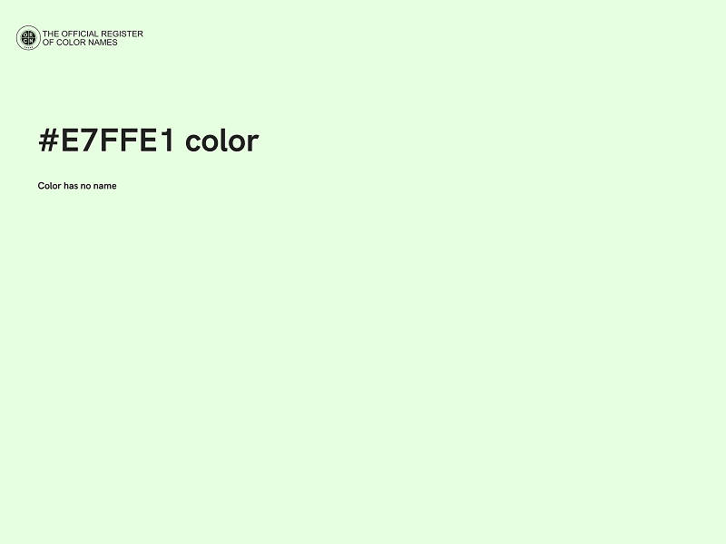 #E7FFE1 color image