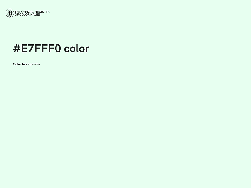 #E7FFF0 color image