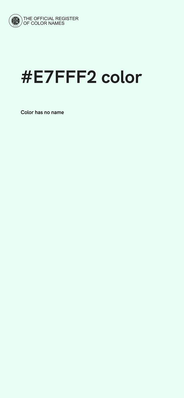 #E7FFF2 color image