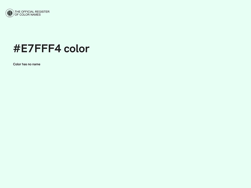 #E7FFF4 color image