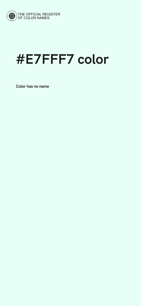 #E7FFF7 color image
