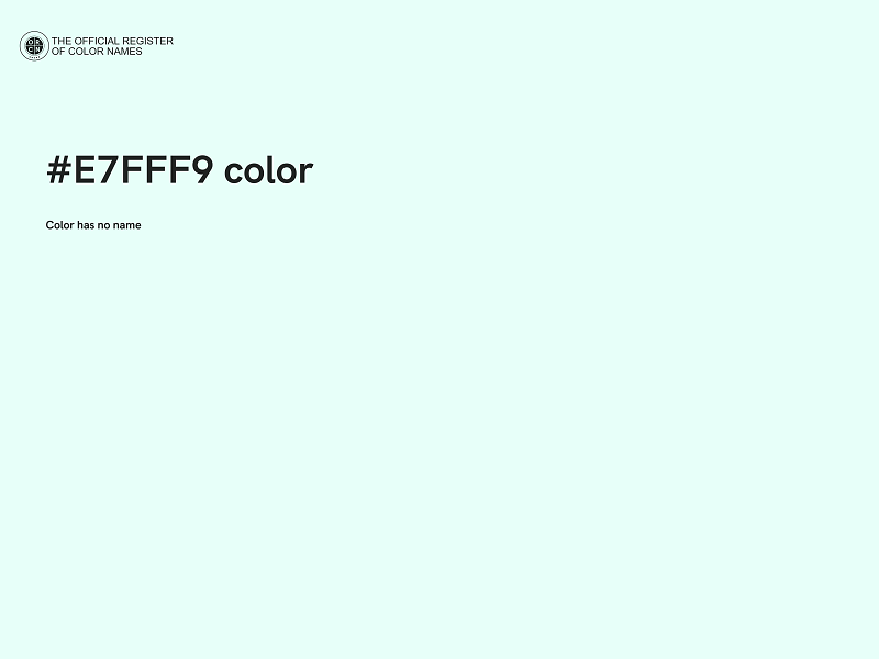 #E7FFF9 color image