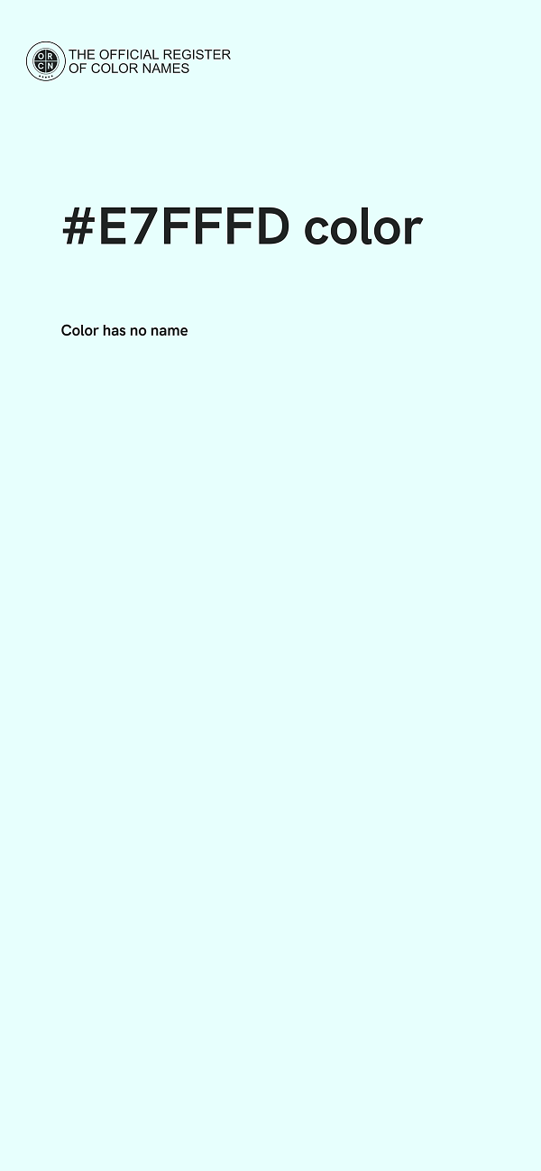 #E7FFFD color image