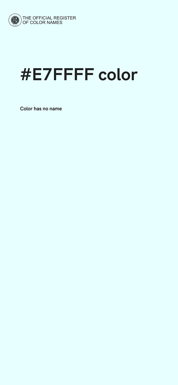 #E7FFFF color image