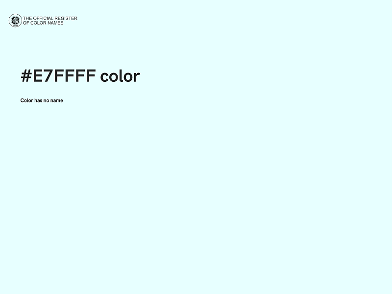 #E7FFFF color image