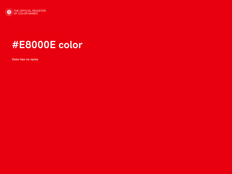 #E8000E color image