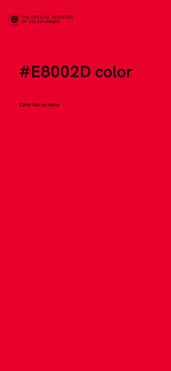 #E8002D color image