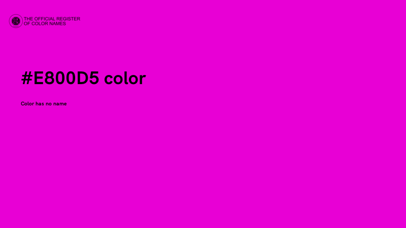 #E800D5 color image
